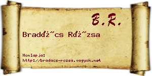 Bradács Rózsa névjegykártya