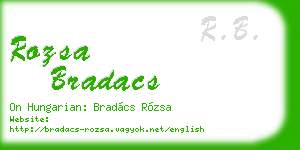 rozsa bradacs business card